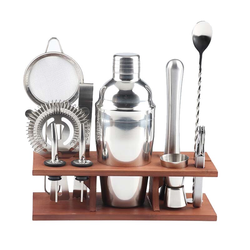 11 Stuk Cocktail Shaker Bar Set Rvs Barman Kit Mix Grandado