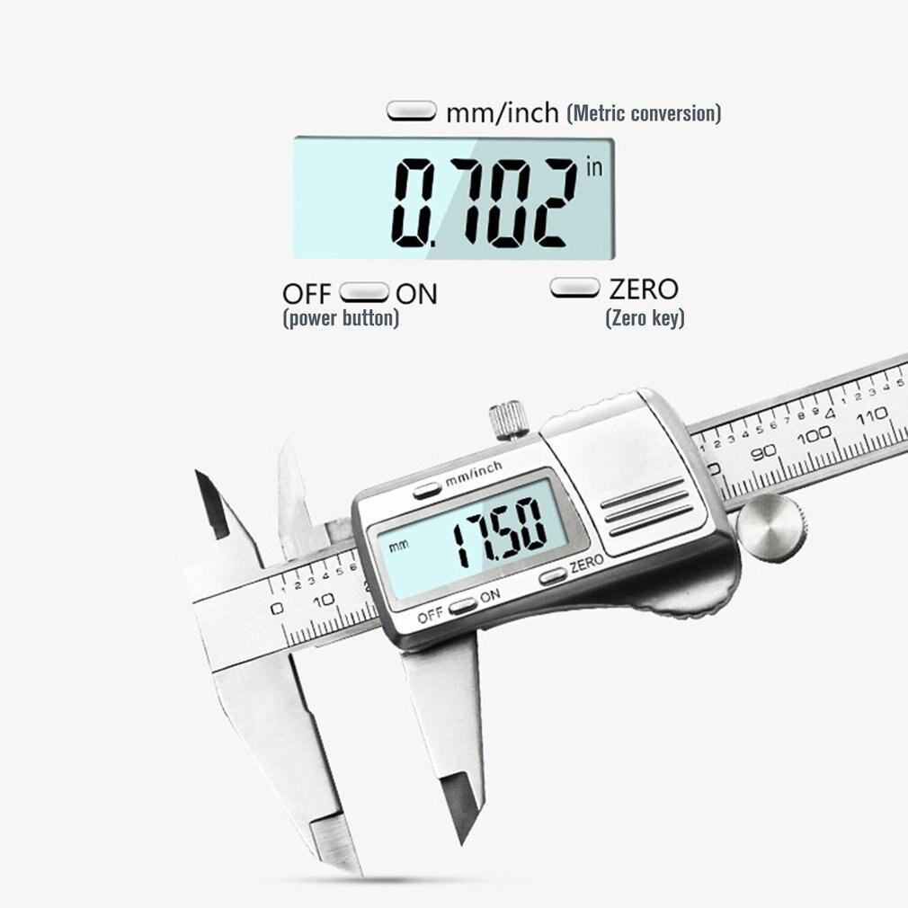 Portable Stainless Steel Digital Display Caliper 0 Grandado