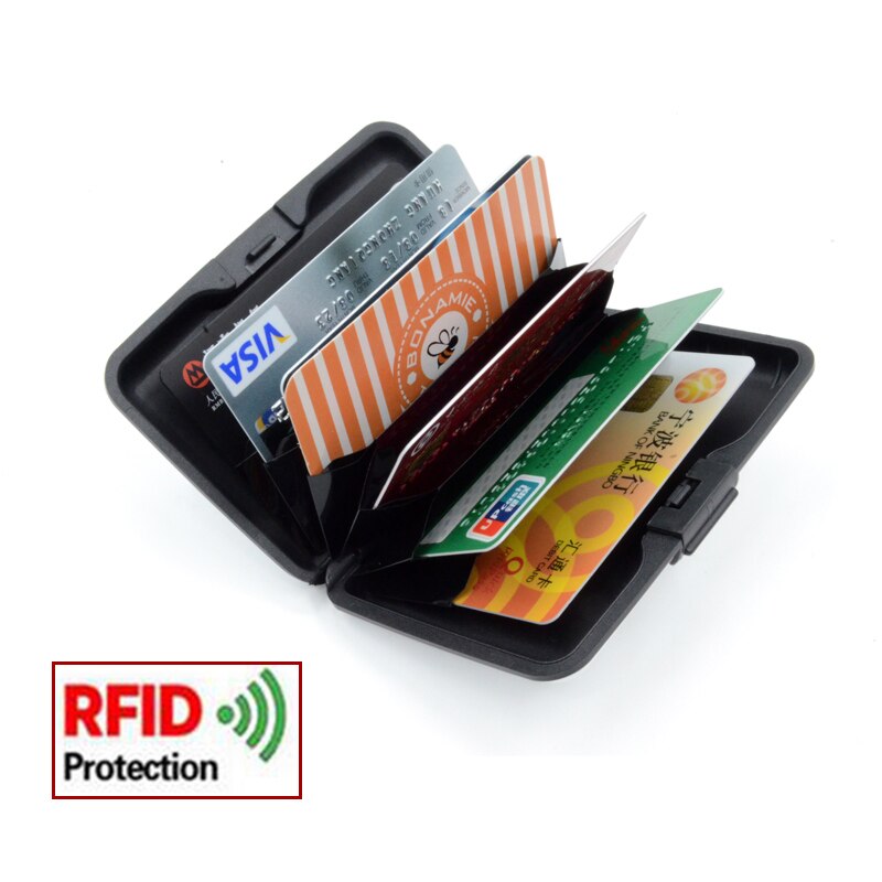 BONAMIE güzellik renkli kelebek alüminyum kart tutucu kılıfı RFID