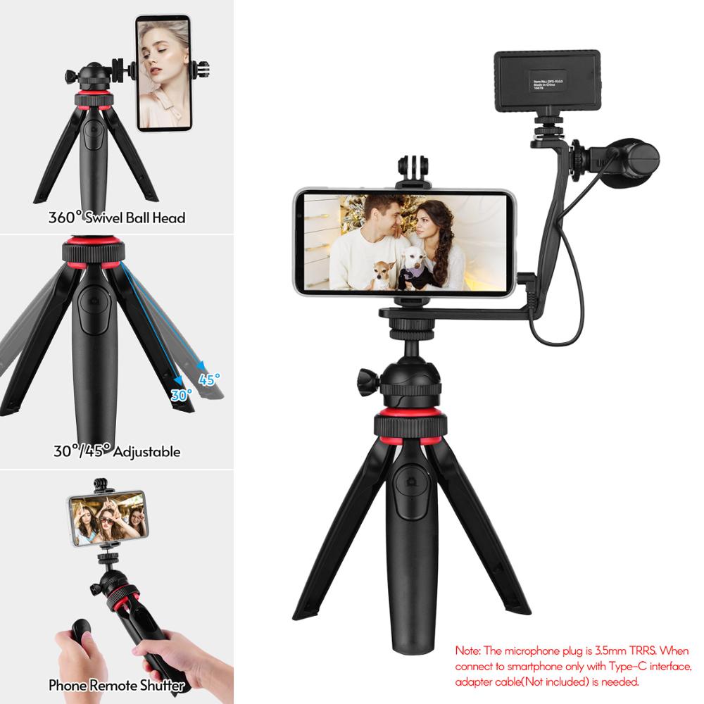 Telefoon Video Vlog Kit Met Balhoofd Statief Micro Grandado