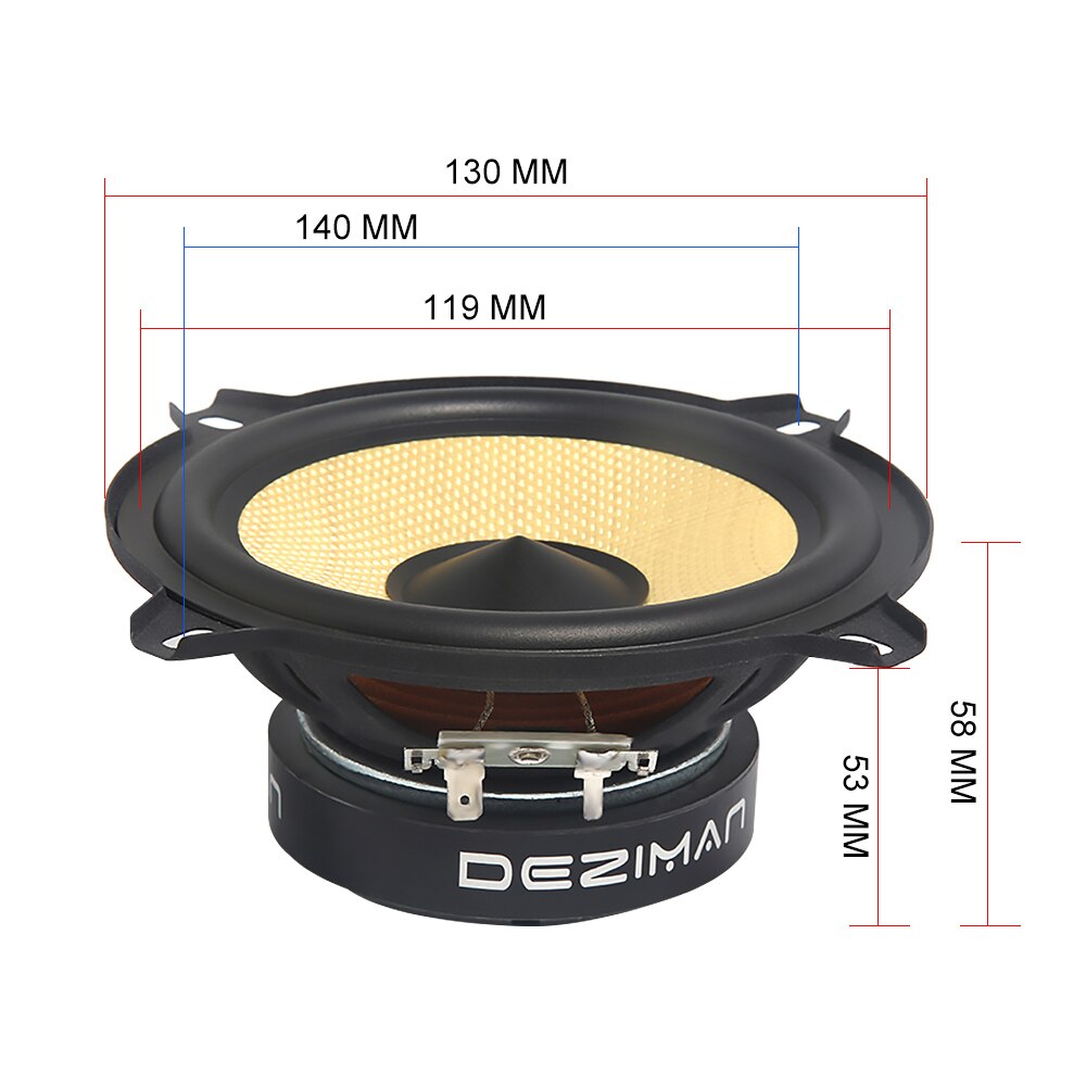 AIYIMA 5 Inch Midrange Bass Speaker Driver 4 Ohm 35W Woofer Car Speaker