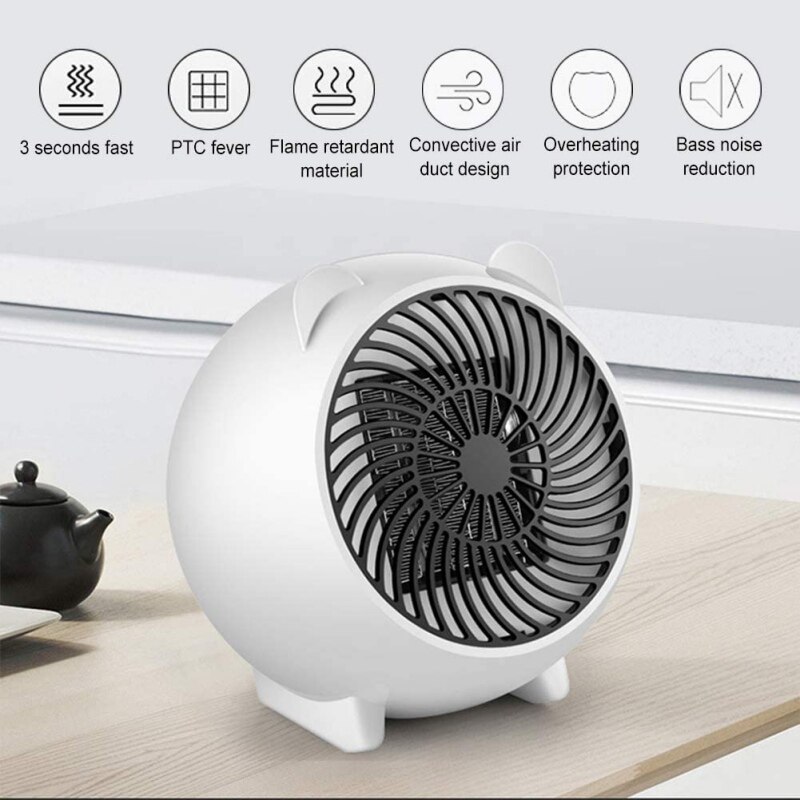 W Mini Radiateur Soufflant C Ramique Ptc Chauff Vicedeal