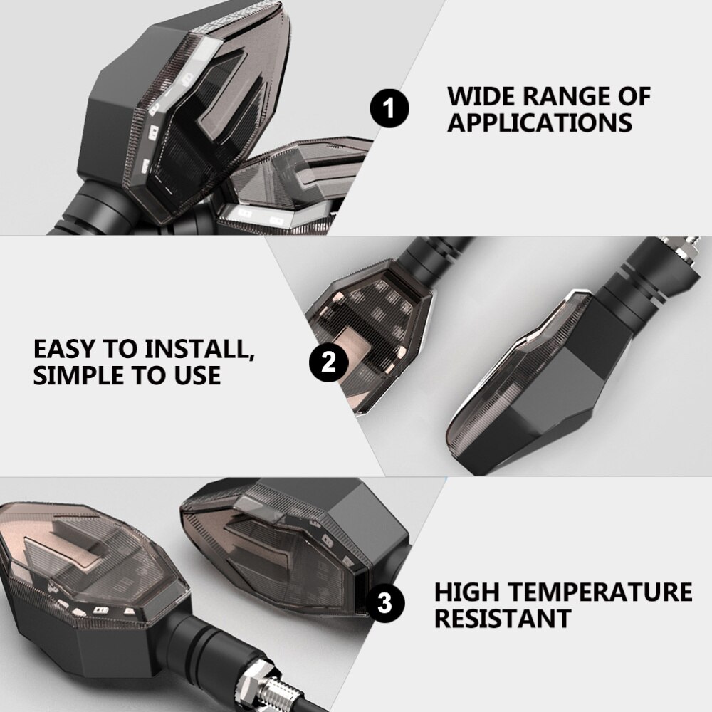2 stücke LED Schalten Licht Motorrad Signal Licht Grandado