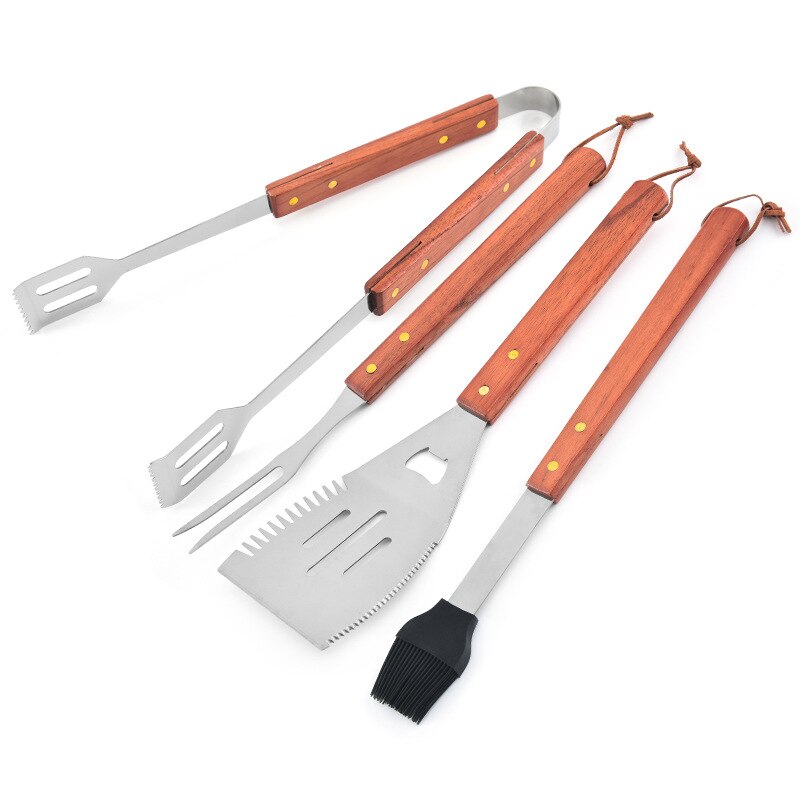 4Pc Rvs Barbecue Tool Set Schop Set Barbecue Outdo Grandado