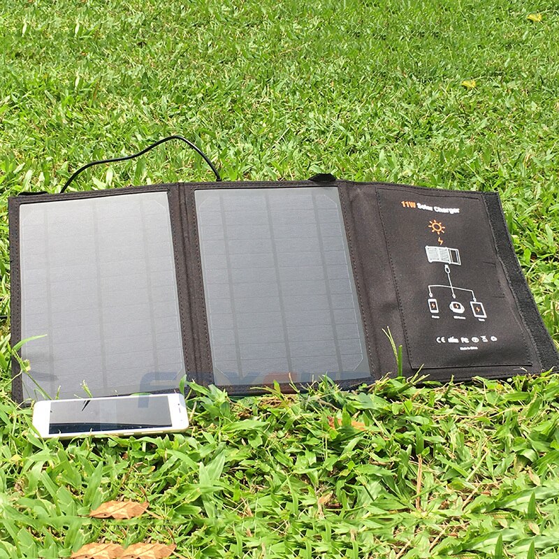 Bolsa Plegable Solar Foxsur 5v 11w Panel Cargador Solar Al Aire Libre