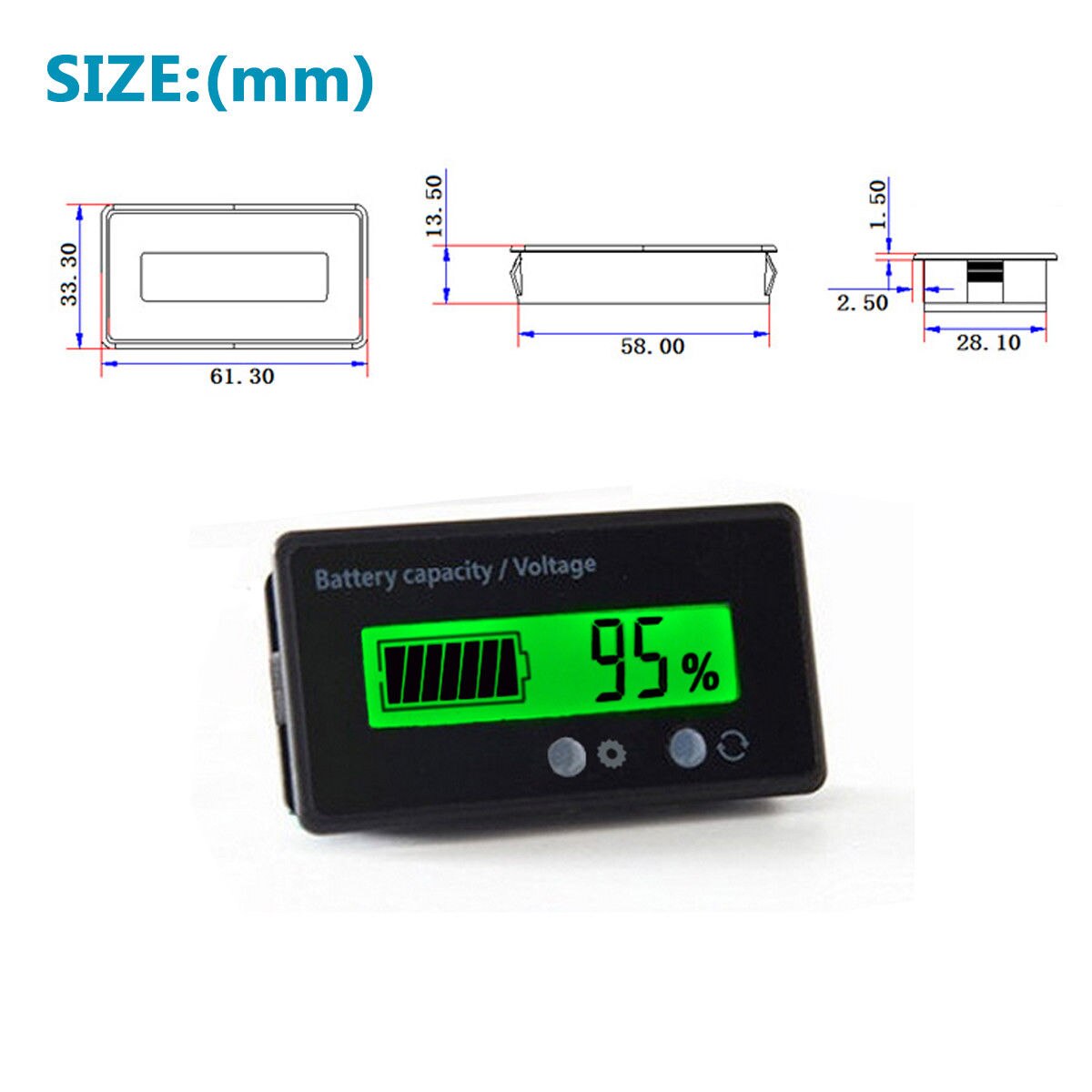 Lcd V V V V Lood Zuur Batterij Status Span Grandado