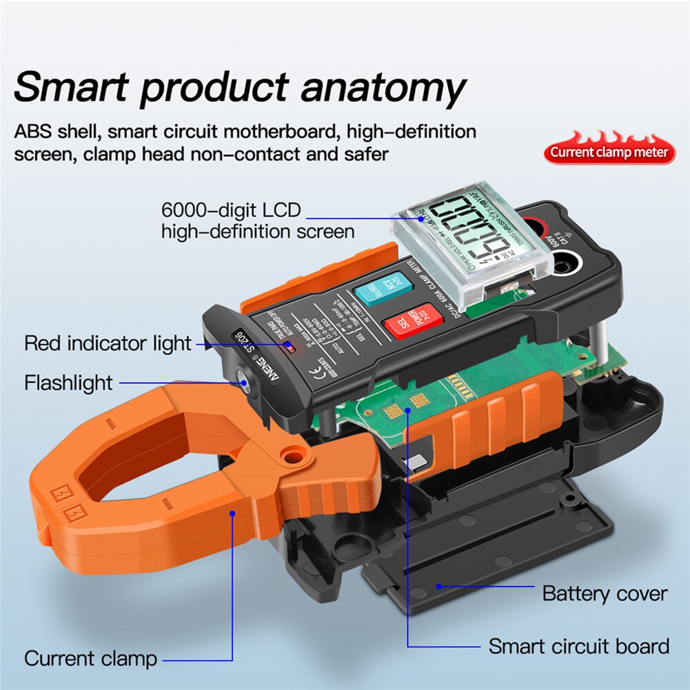 Aneng St Dc Ac Stroomtang Meter Digitale Multim Grandado