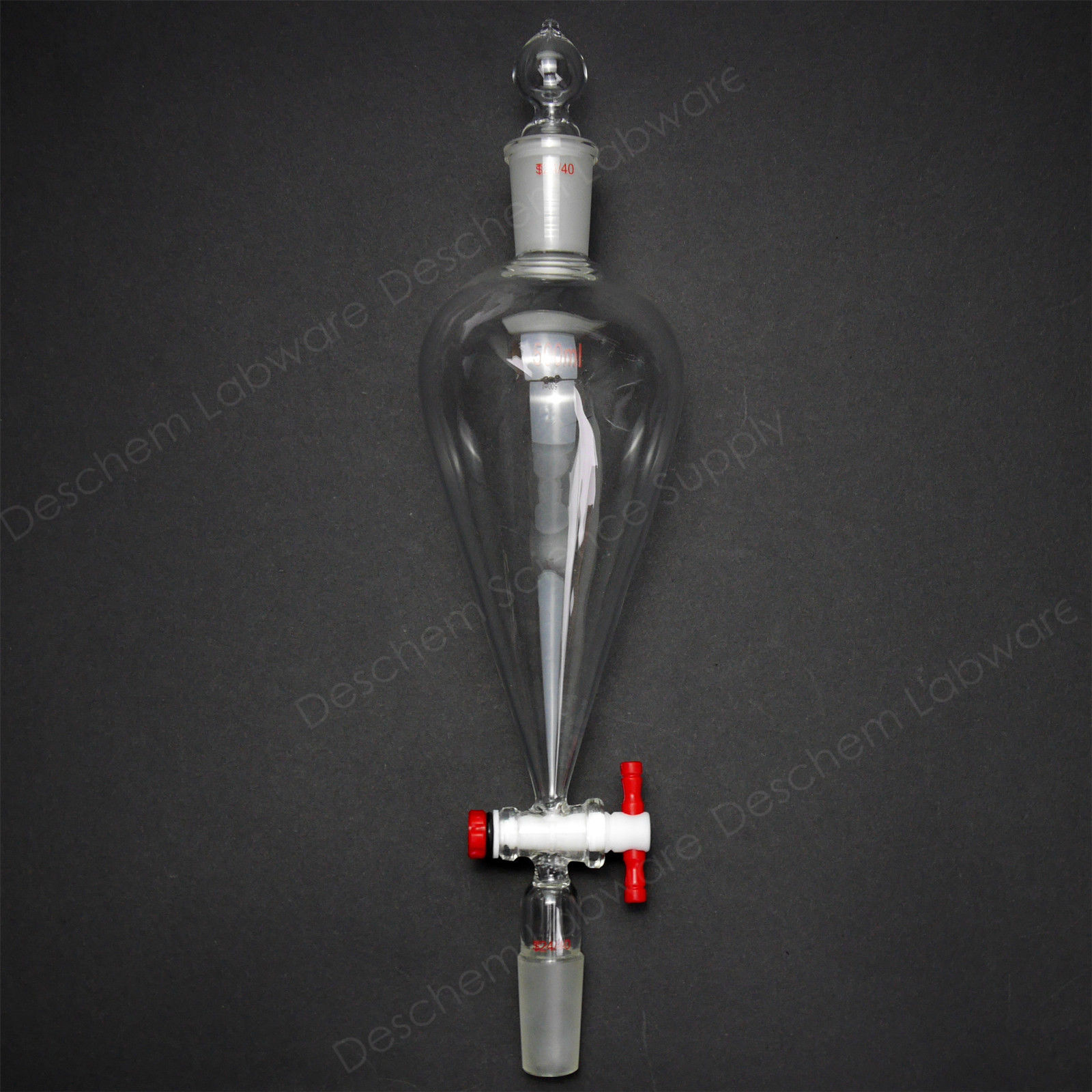 500ml 24 40 Glass Pyriform Separatory Funnel Pear Grandado