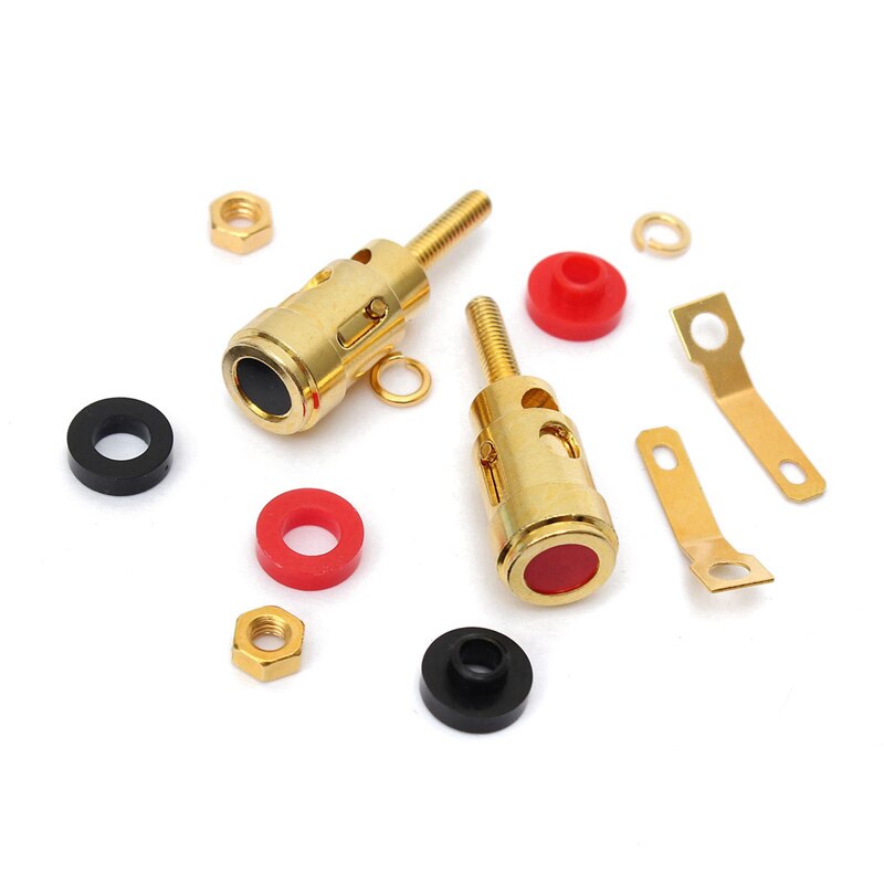 Leory Pcs Brass Speaker Binding Post Gold Plated Grandado