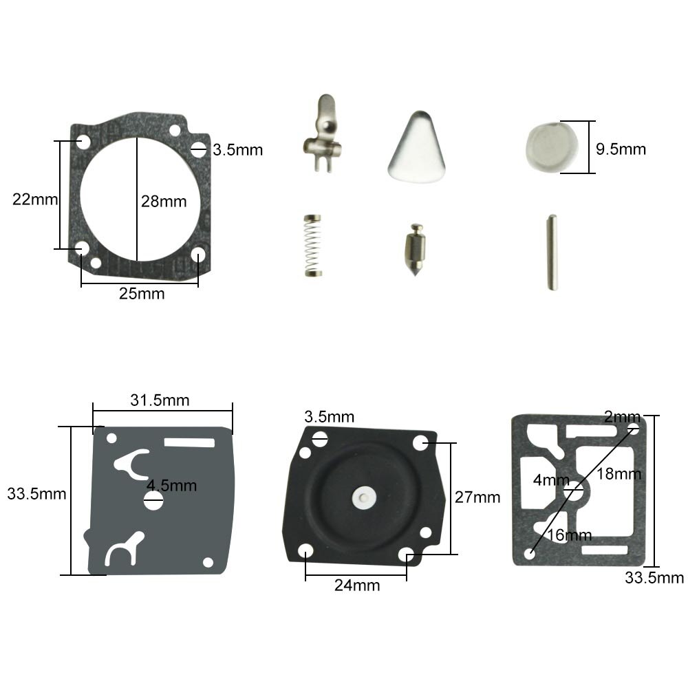 Carburetor Rebuild Repair Kit For Zama Rb C A S Grandado