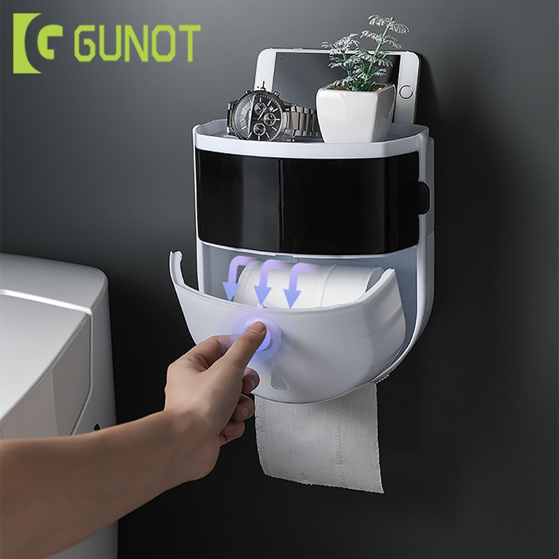 GUNOT soporte de papel higiénico portátil dispensador de papel