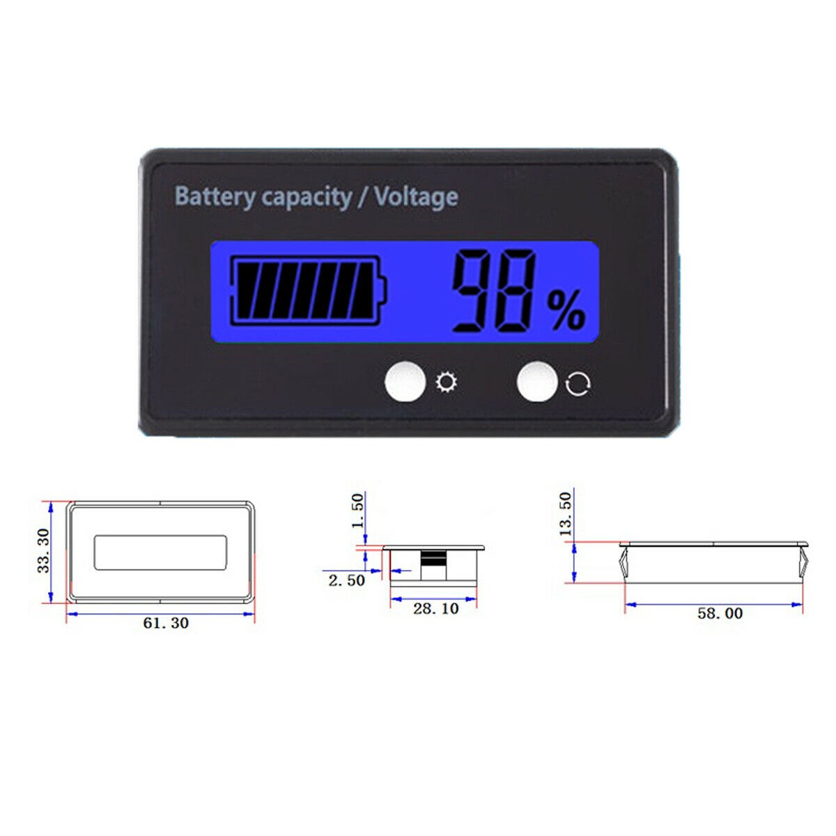 Lcd V V V V Lood Zuur Batterij Status Span Grandado