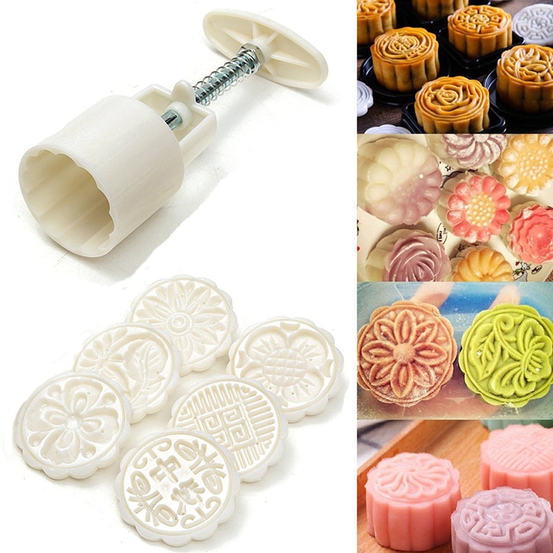 Jx Lclyl G Runde Blomster Mooncake Form Stempl Grandado