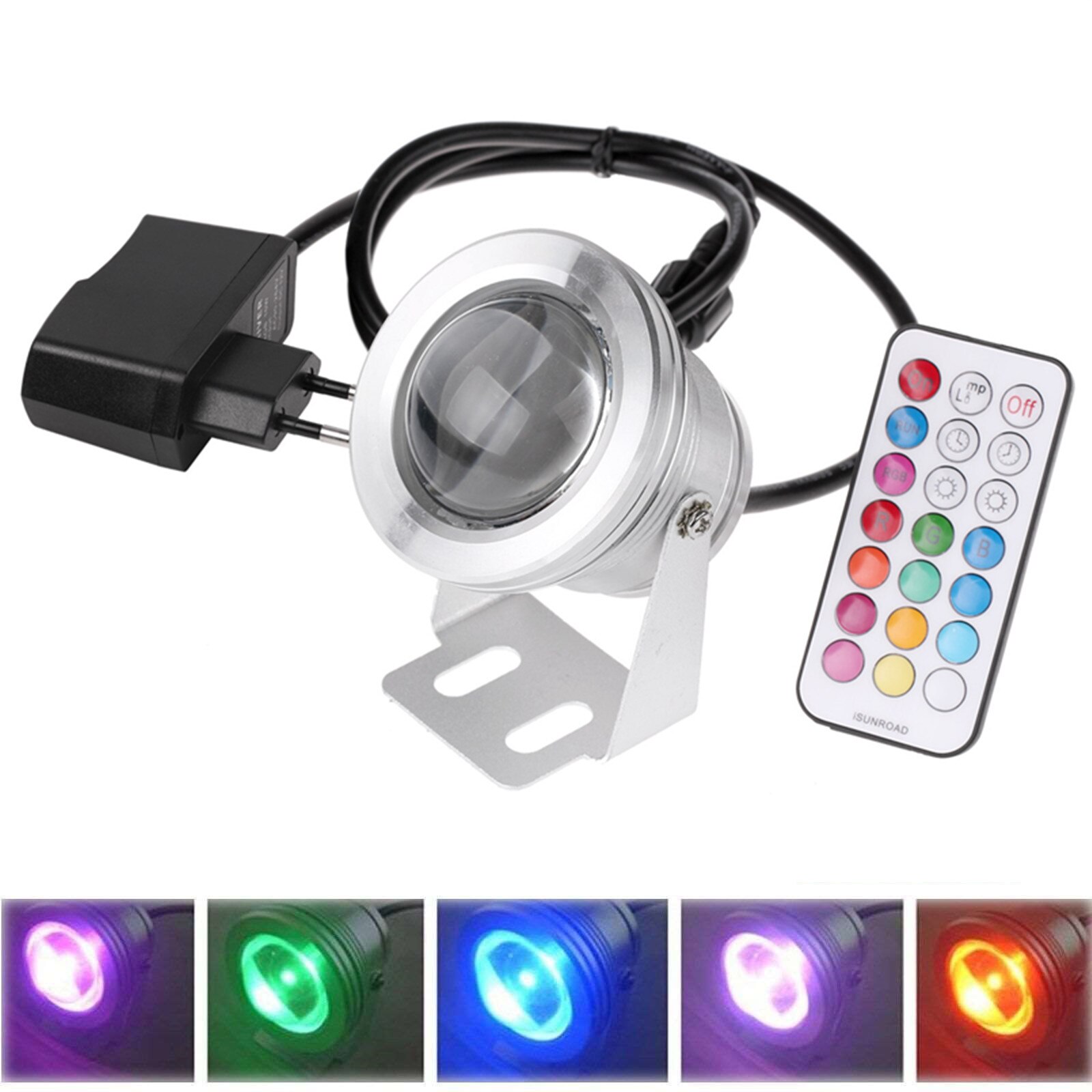 Ip W Rgb Led Luz Jard N Fuente Piscina Estanque Foco Impermeable