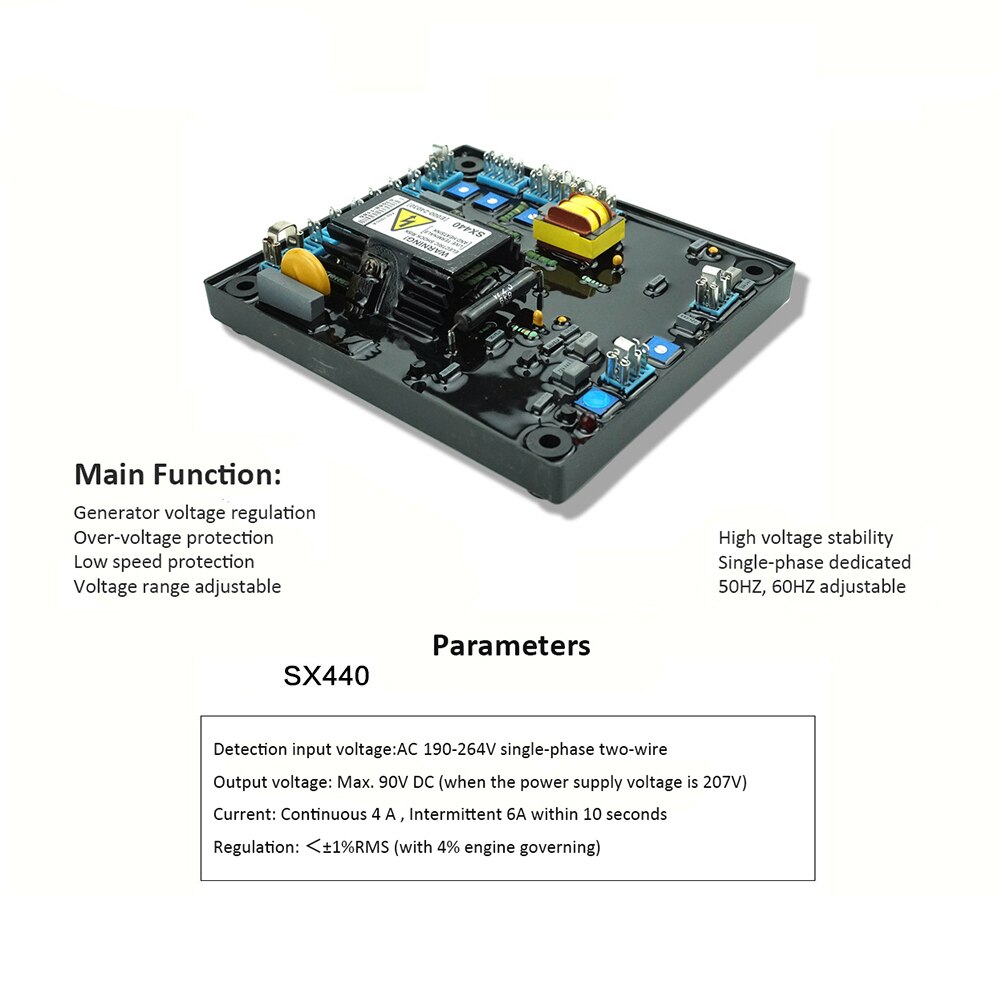 Regulador automático de voltaje AVR SX440 reempla Grandado