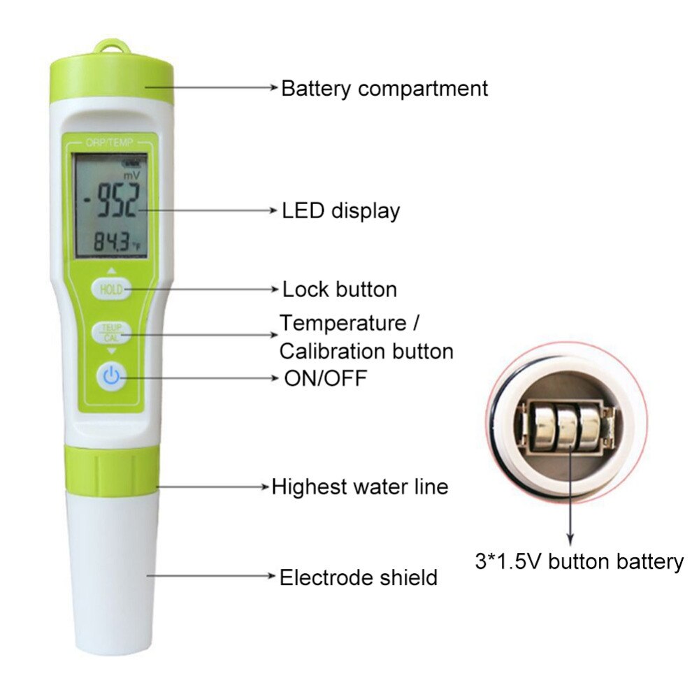 Yieryi nouvelle ORP 100 Redox ORP mètre de l eau moniteur LCD numérique