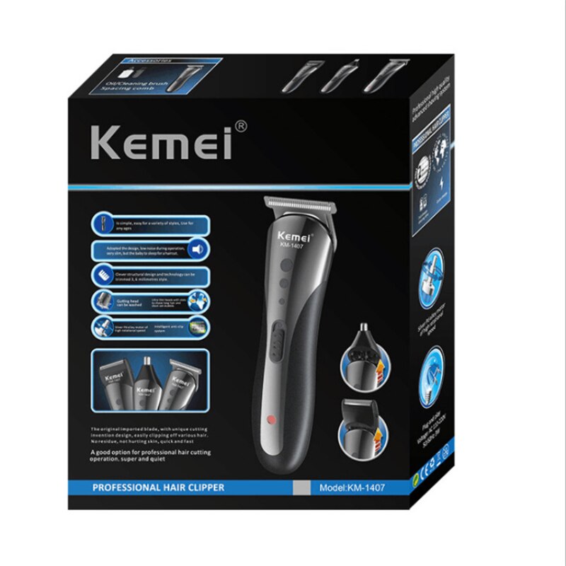 Kemei Digital Hair Trimmer Rechargeable Electric Hair Clipper Men S