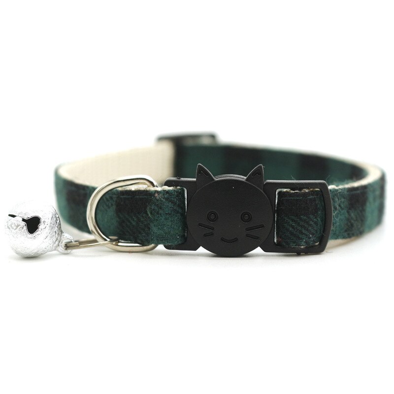 Pet Cat Collar Veiligheid Buckle Plaid Kat Kraag M Grandado