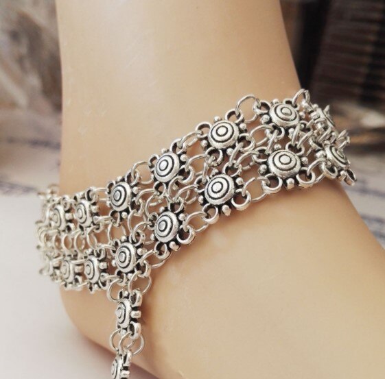 Vintage Ankle Bracelet Bohemian Flower Anklets Leg Vicedeal