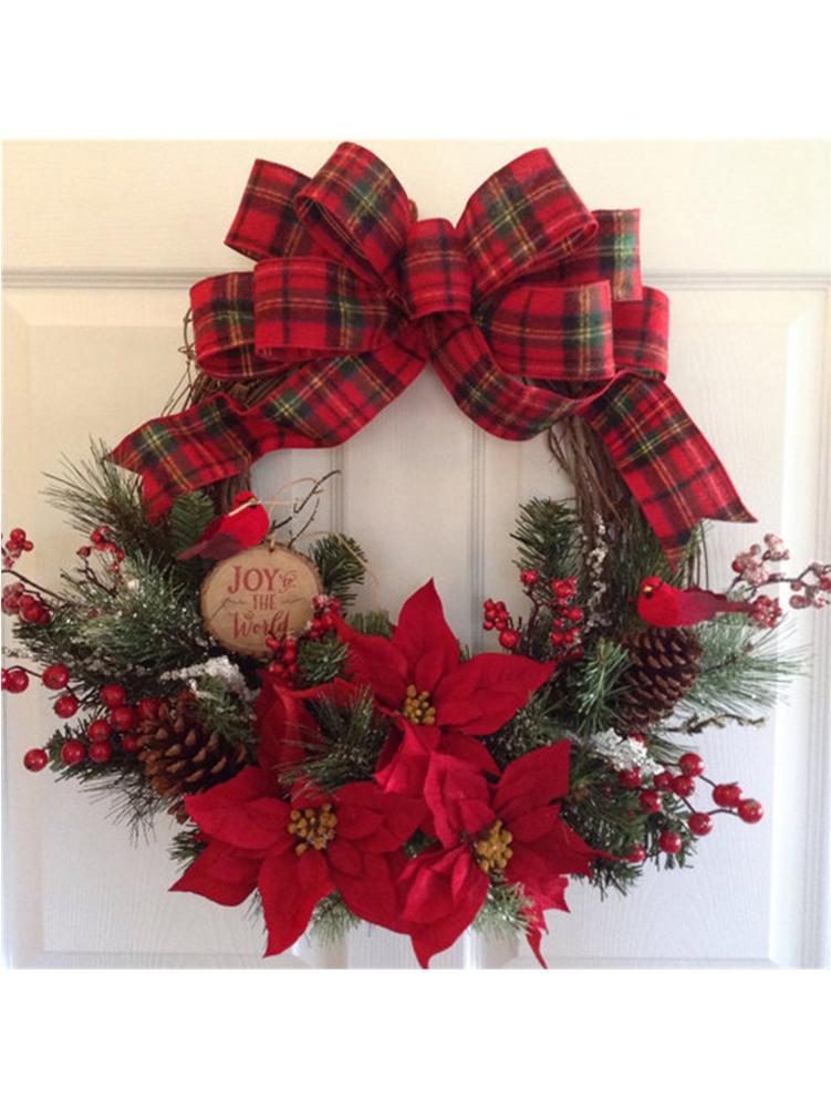 Christmas Wreath Round Handcrafted Year Wreath Pine Wreath Door Wall