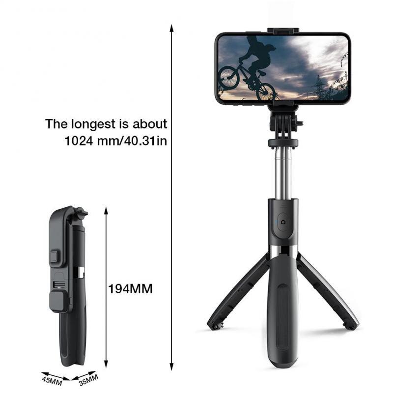 Selfie Stick Tripod L02s Wireless Bluetooth Selfstick Monopod With Fill