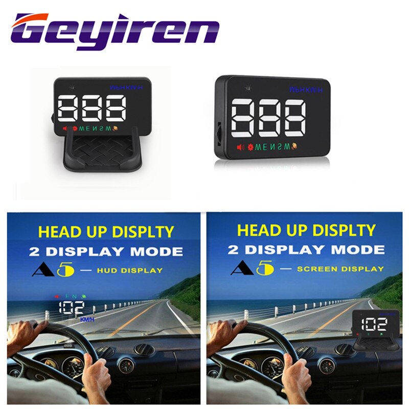 GEYIREN A5 GPS HUD 3 5 Inch Car Head Up Display Windshield Projector