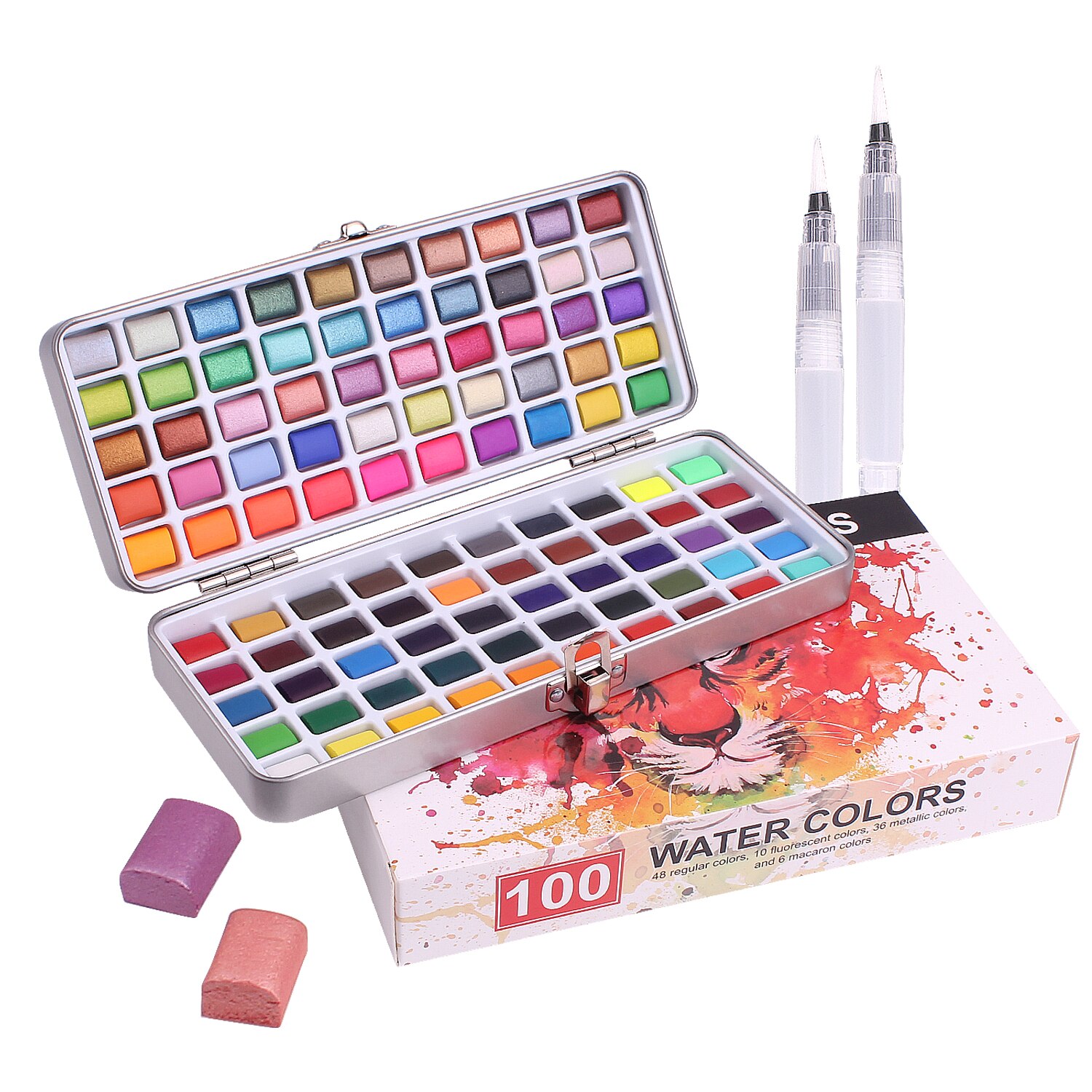 Solide Aquarel Verf Set Tot Kleuren Draagbare Grandado