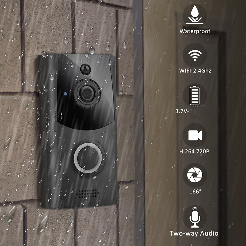 Draadloze Smart Wifi Deurbel Ir Video Intercom Cam Grandado