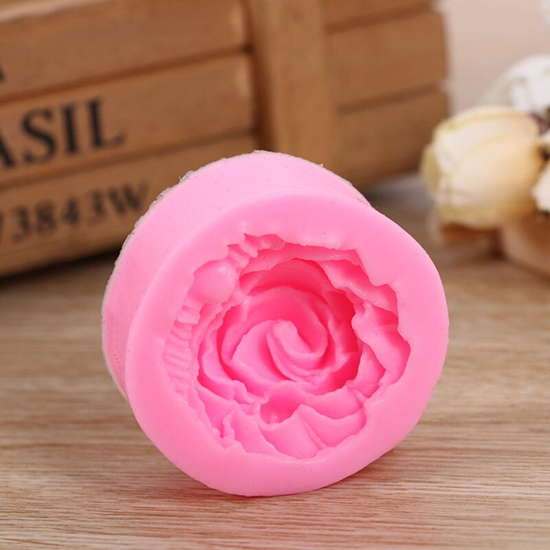 2Pcs 3D Rose Blume Fondant Form Blume Blüte Rose F Grandado