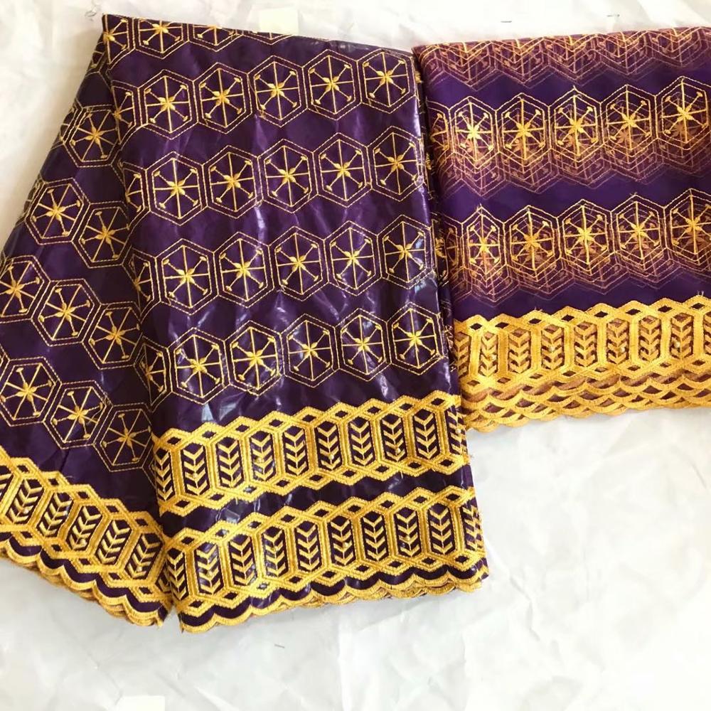 African Fabric Bazin Riche Purple Bazin Brode Getz Grandado