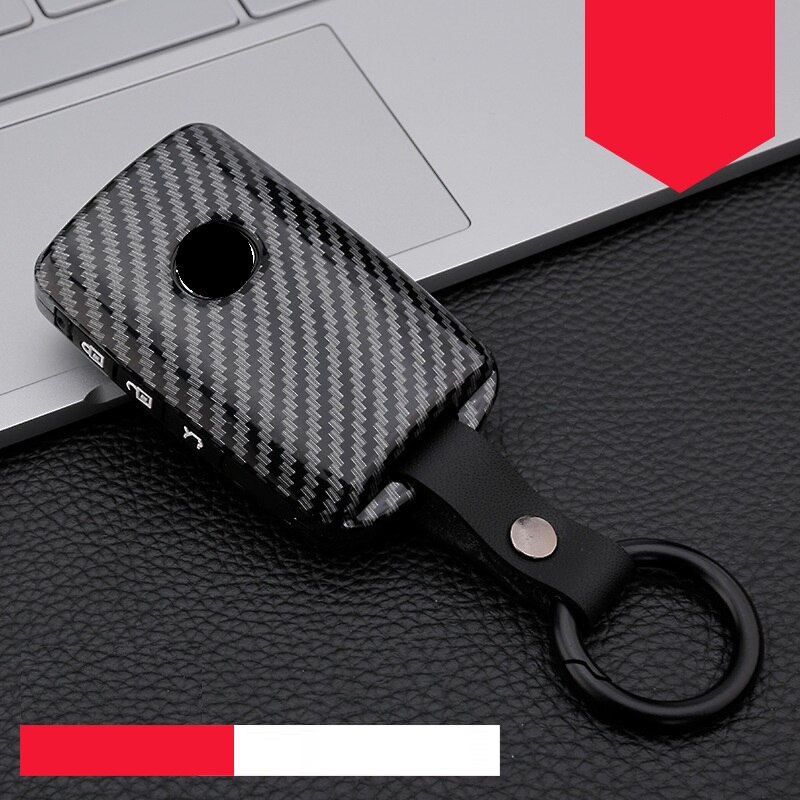 Carbon Fiber Silicone Auto Sleutel Cover Case Vo Grandado