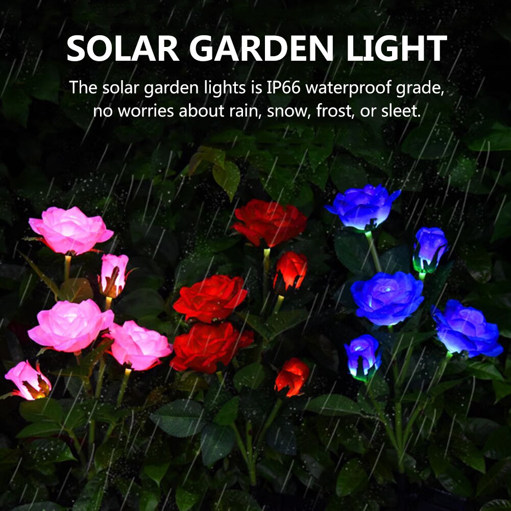 Solar Rose Bloemen Verlichting Waterdichte Led Gaz Vicedeal