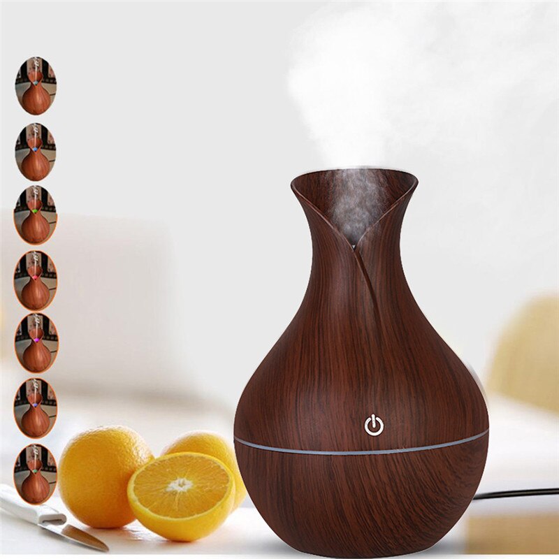 Luchtbevochtiger Aroma Olie Diffuser Houtnerf Ultr Grandado