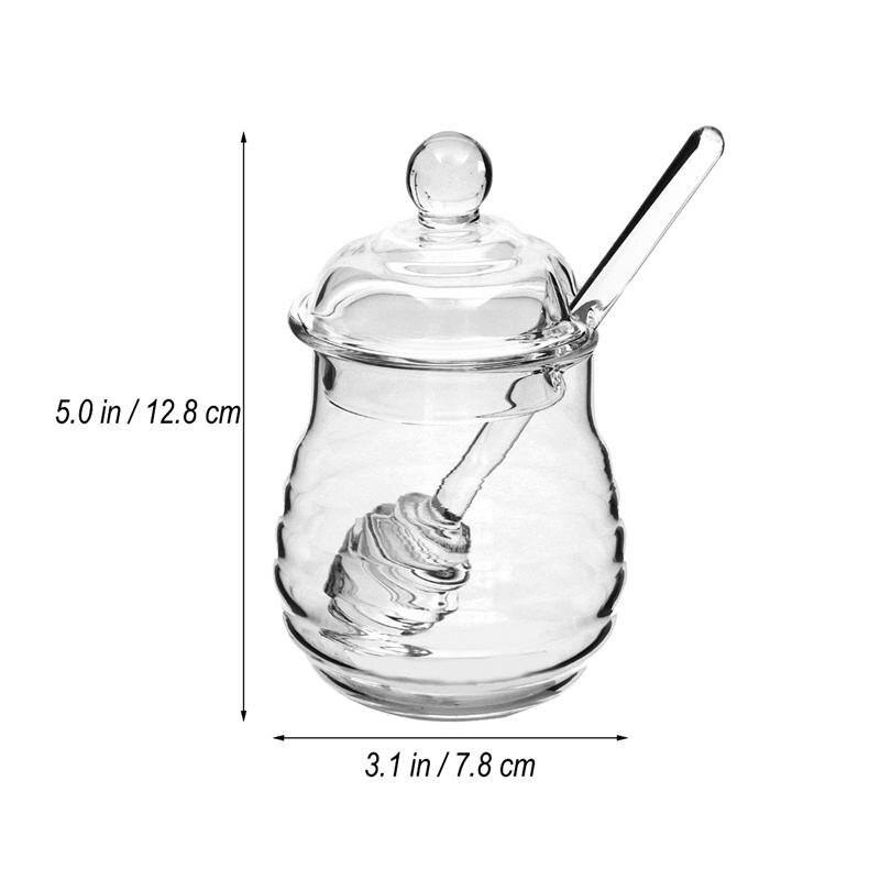 Ml Glas Honing Pot Clear Jampot Set Met Dipper Grandado