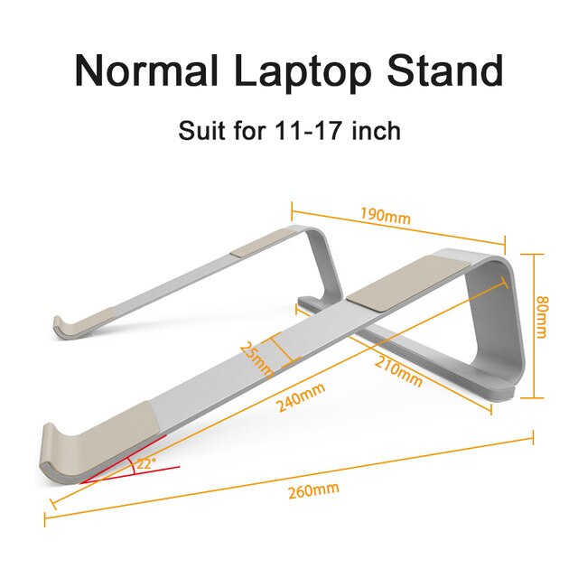 Inch Aluminium Laptop Stand Draagbare Base N Grandado