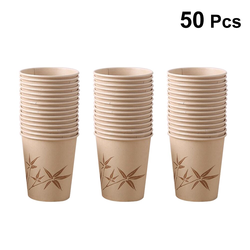 Stuks Wegwerp Cup Decoratieve Bamboevezel Paper Grandado