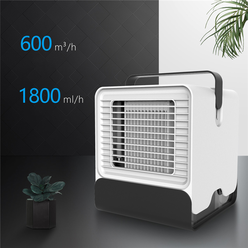 Usb Mini Airconditioner Draagbare Luchtkoeler Ventilator Met Led Licht