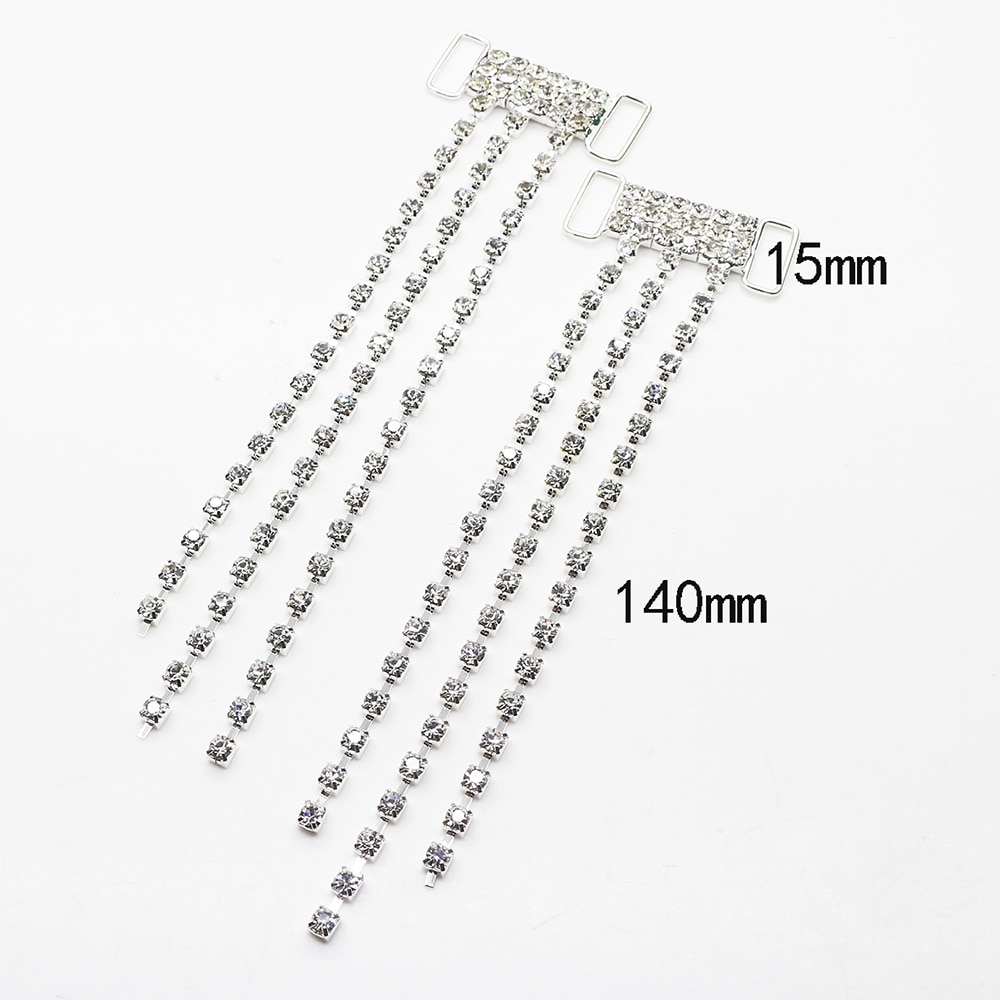 2 Stuks 140mm Bikini Gesp Met Kristallen En Strass Grandado