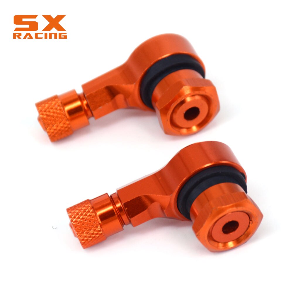 Tiges De Valve De Roue De Moto Cnc Orange Univers Grandado