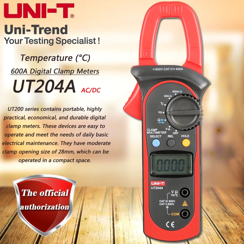 UNI T UT204A 600A AC DC Digital Klemme Meter Multi Grandado