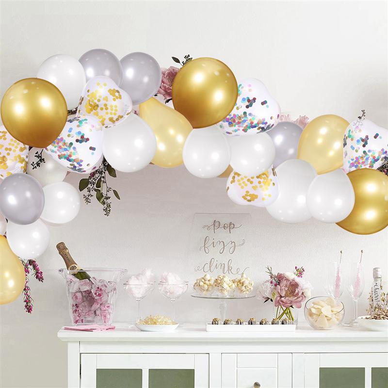 Gold Hartvormige Papier Confetti Pailletten Ballon Grandado