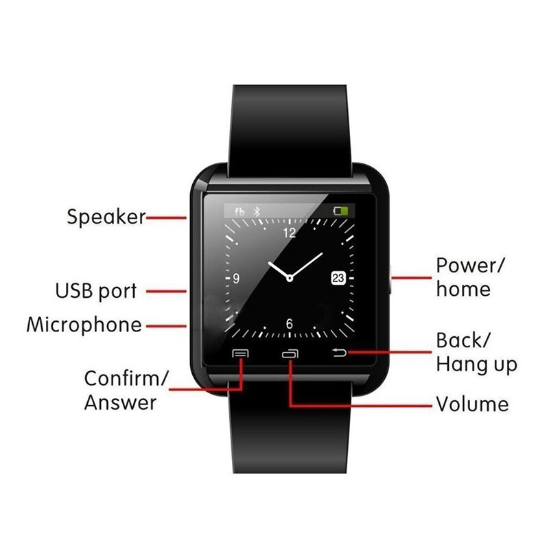 Bluetooth relógio inteligente digital smartwatch e Grandado