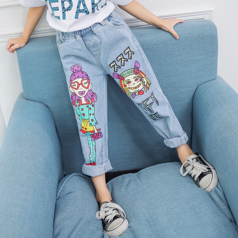 Jeans Broek Voor Meisjes Voorjaar Kinderen Cartoon Grandado