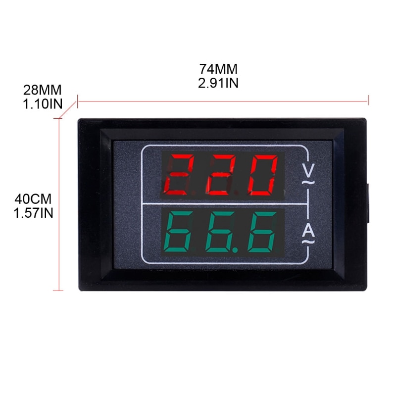 Mini Digital Voltmeter Amperemeter Ac Grandado