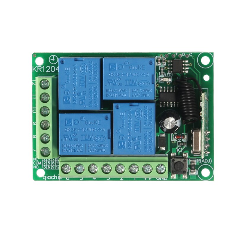 433MHz Universal Carro Control remoto DC 12V 4CH relé módulo receptor