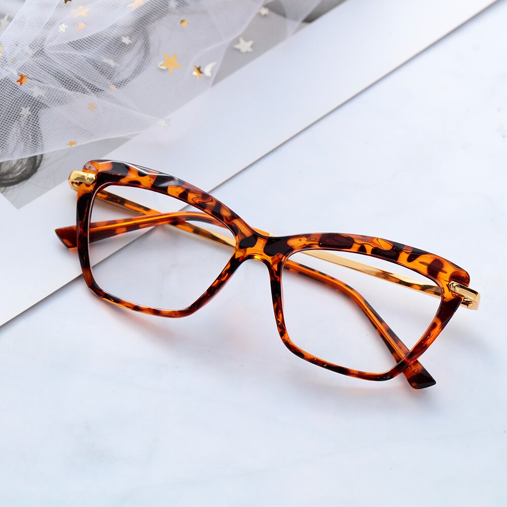 Cat Eye Bril Frame Facet Crystal Brillen Kan Worde Grandado