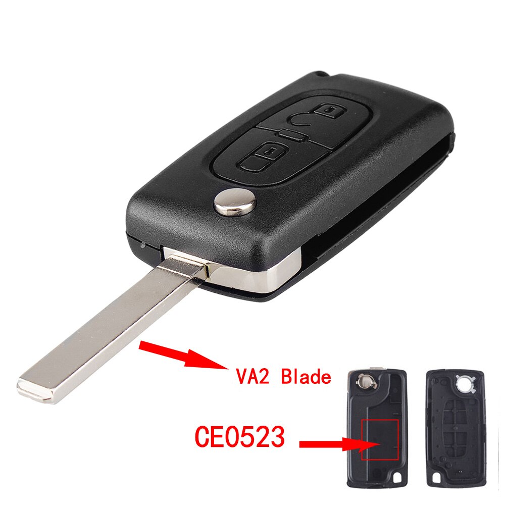 Keyyou Vervanging 2 Button Remote Flip Folding Key Grandado