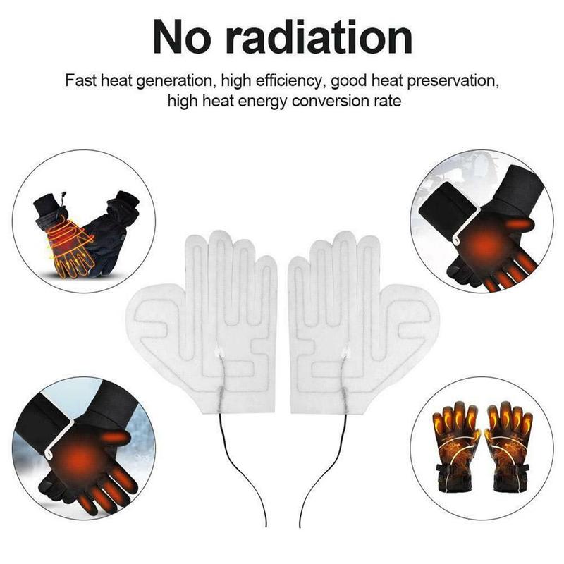 1pc Five Finger Gloves Heating Sheet DC 7 4V Interface Warm Outdoor