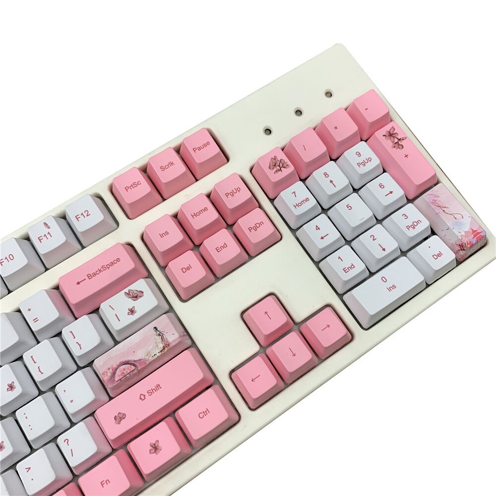 Sakura OEM PBT Keycaps Full Set Mechanical Keyboard Keycaps PBT Dye