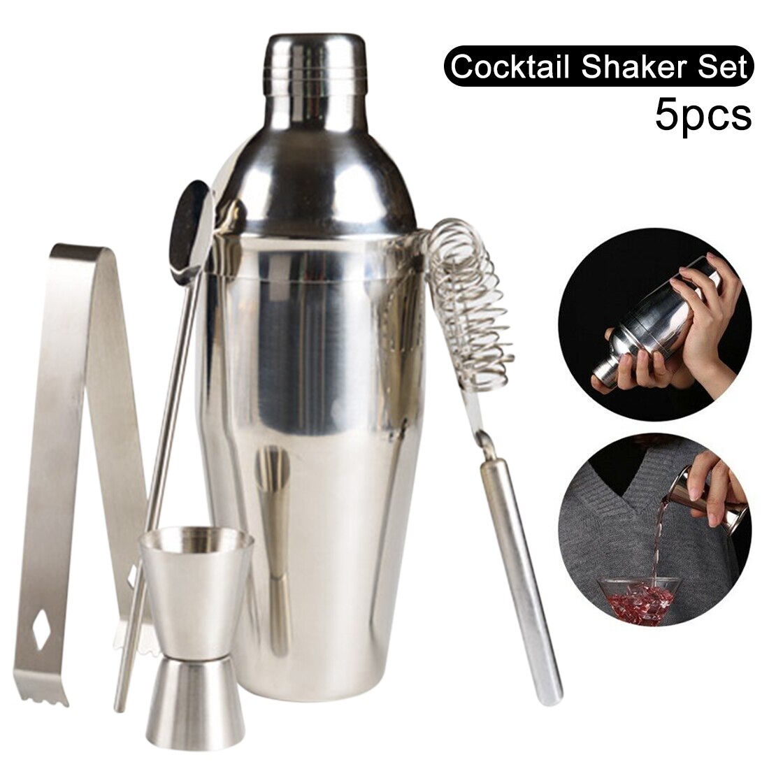 Stks Set Ml Rvs Cocktail Shaker Mixer Starter Grandado